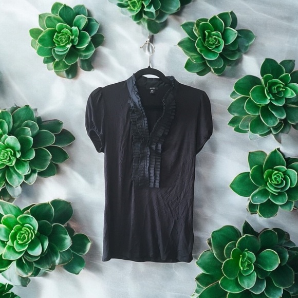 Jacob Black Ruffled Neckline Top - Picture 3 of 7